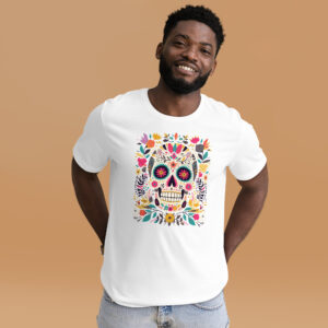 Détail du t-shirt SkullColor #13, design artistique