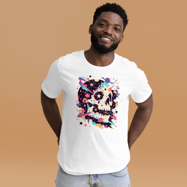 Détail du t-shirt SkullColor #21, design artistique