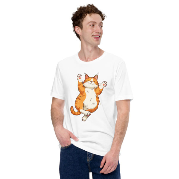 T-shirt Le Chat Rêveur en flat color avec chat sur le dos