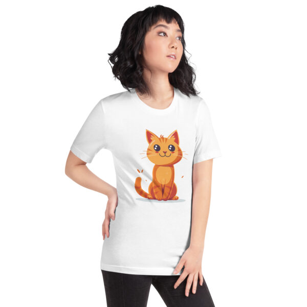 Close-up du t-shirt Le Chat Sourire, design mignon et simple