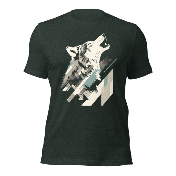 T-shirt avec illustration de loup blanc